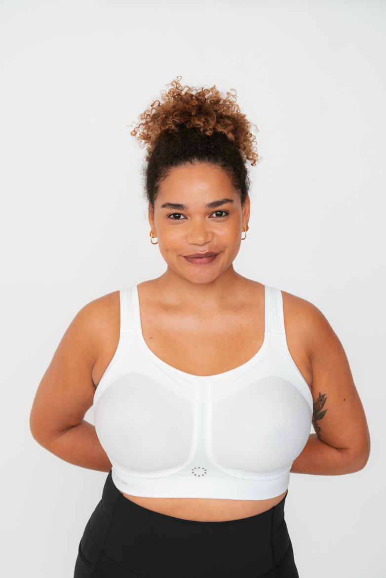 Pure Lime Compression Bra High Impact Bra 1000 White