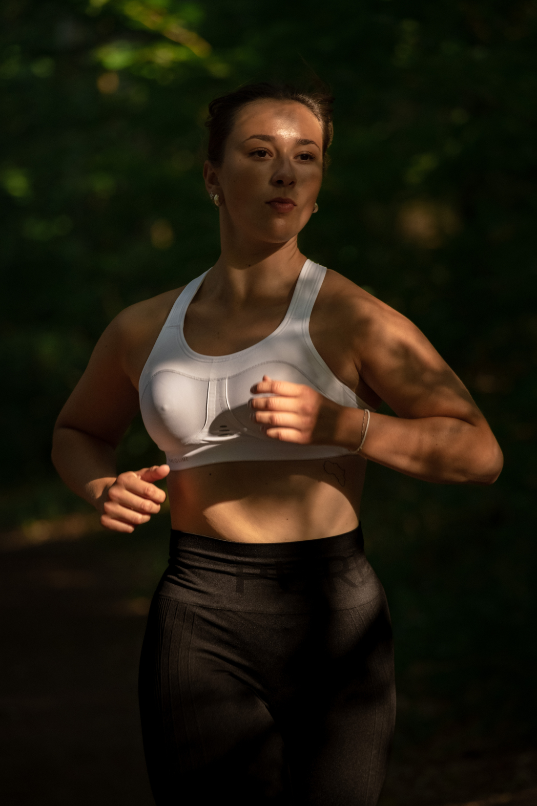 Pure Lime Compression Bra High Impact Bra 1000 White