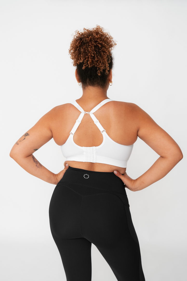 Pure Lime Compression Bra High Impact Bra 1000 White