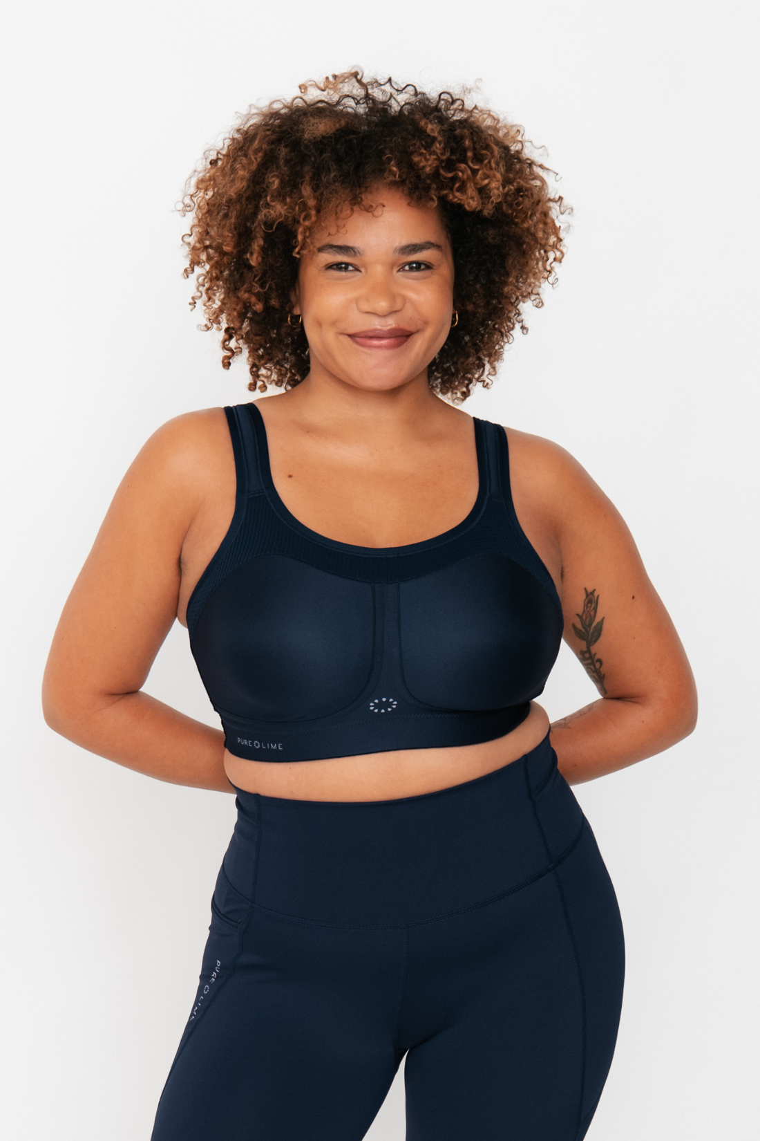 Pure Lime Compression Bra High Impact Bra 4300 Baritone Blue
