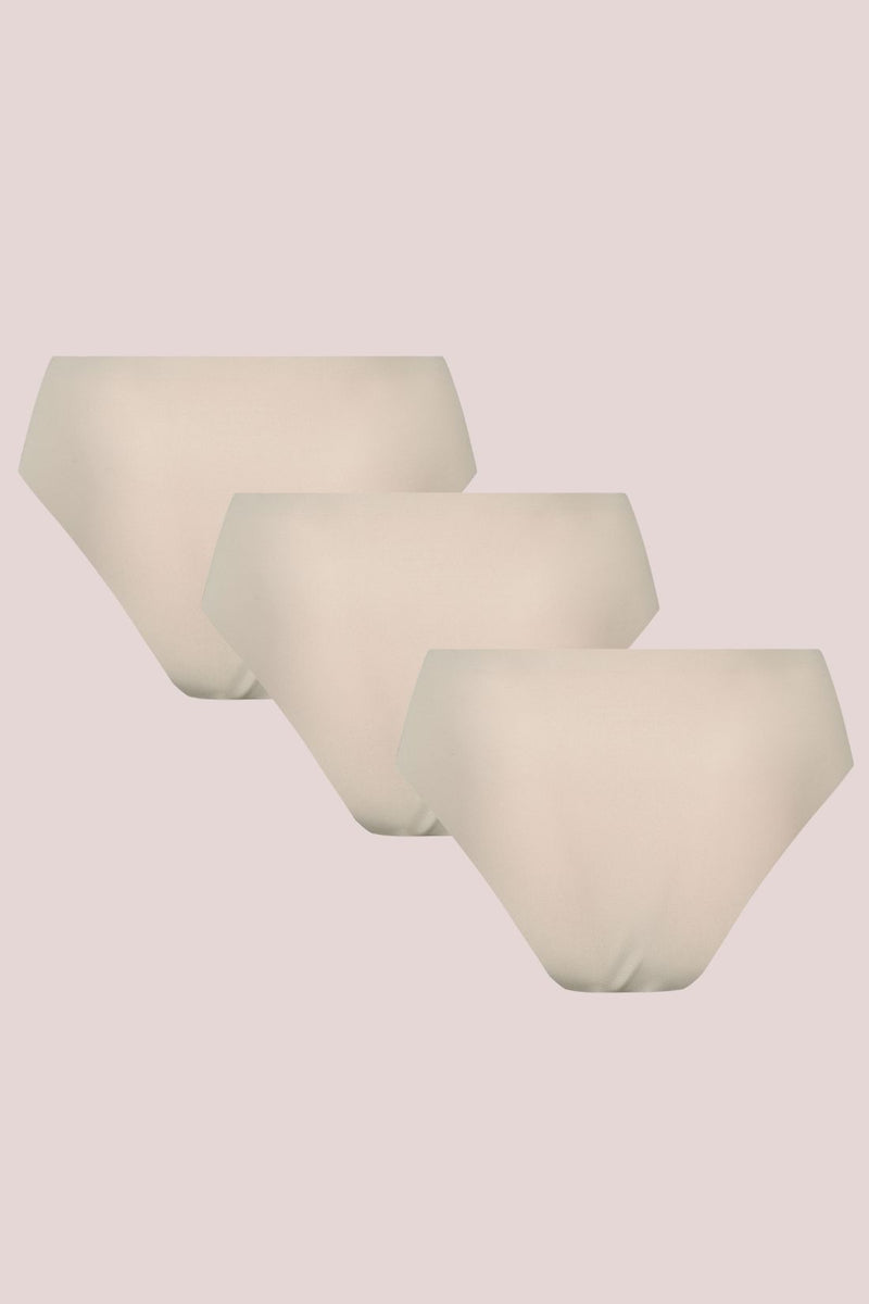 Pure Lime Invisible Brazilian 3 pack Thong 1830 Beige
