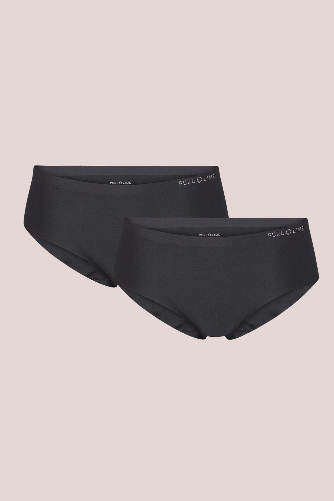 Pure Lime Invisible Hipster 2 Pack Hipsters 2001 Black/Black