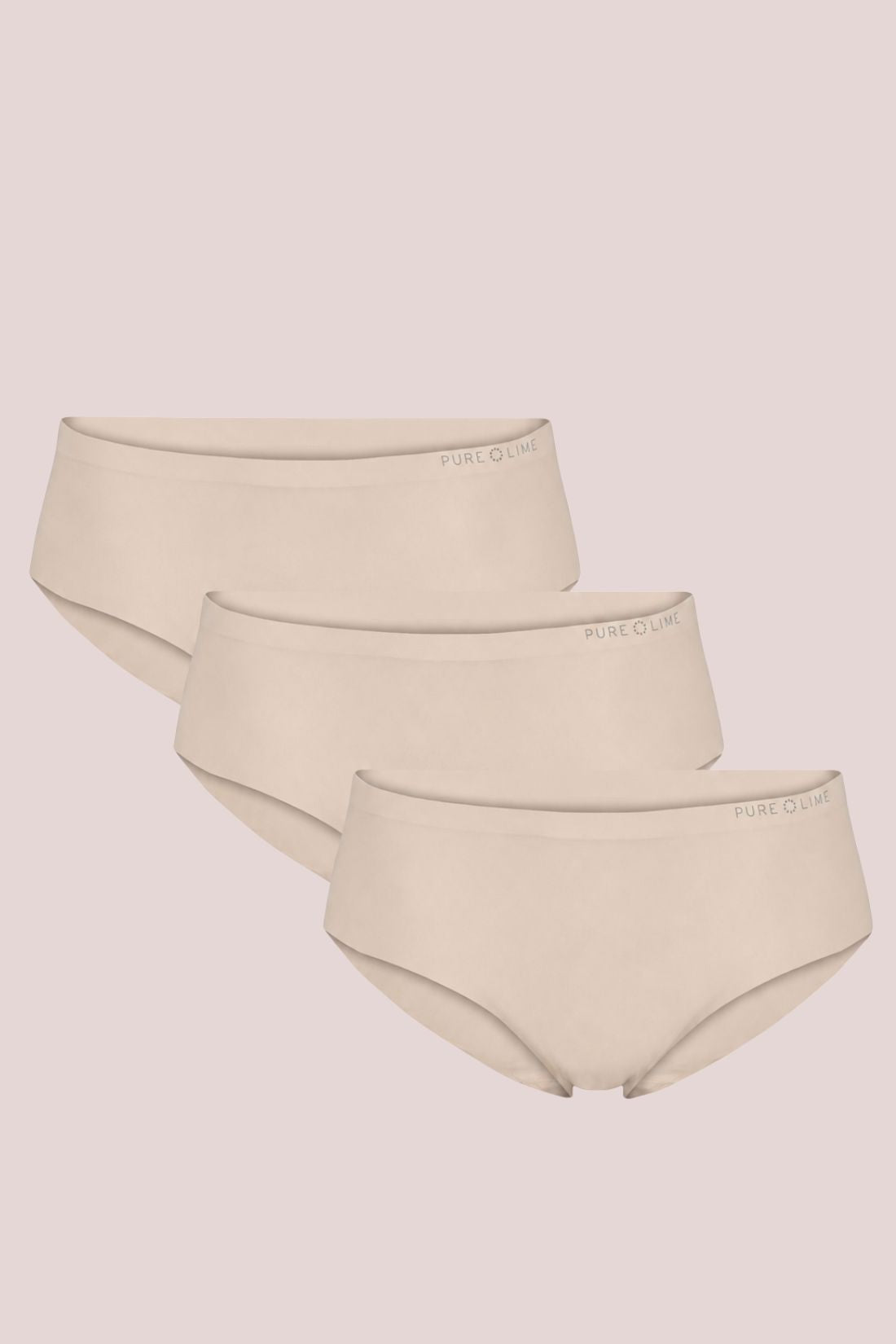 Pure Lime Invisible Hipster 3 pack Hipsters 1830 Beige
