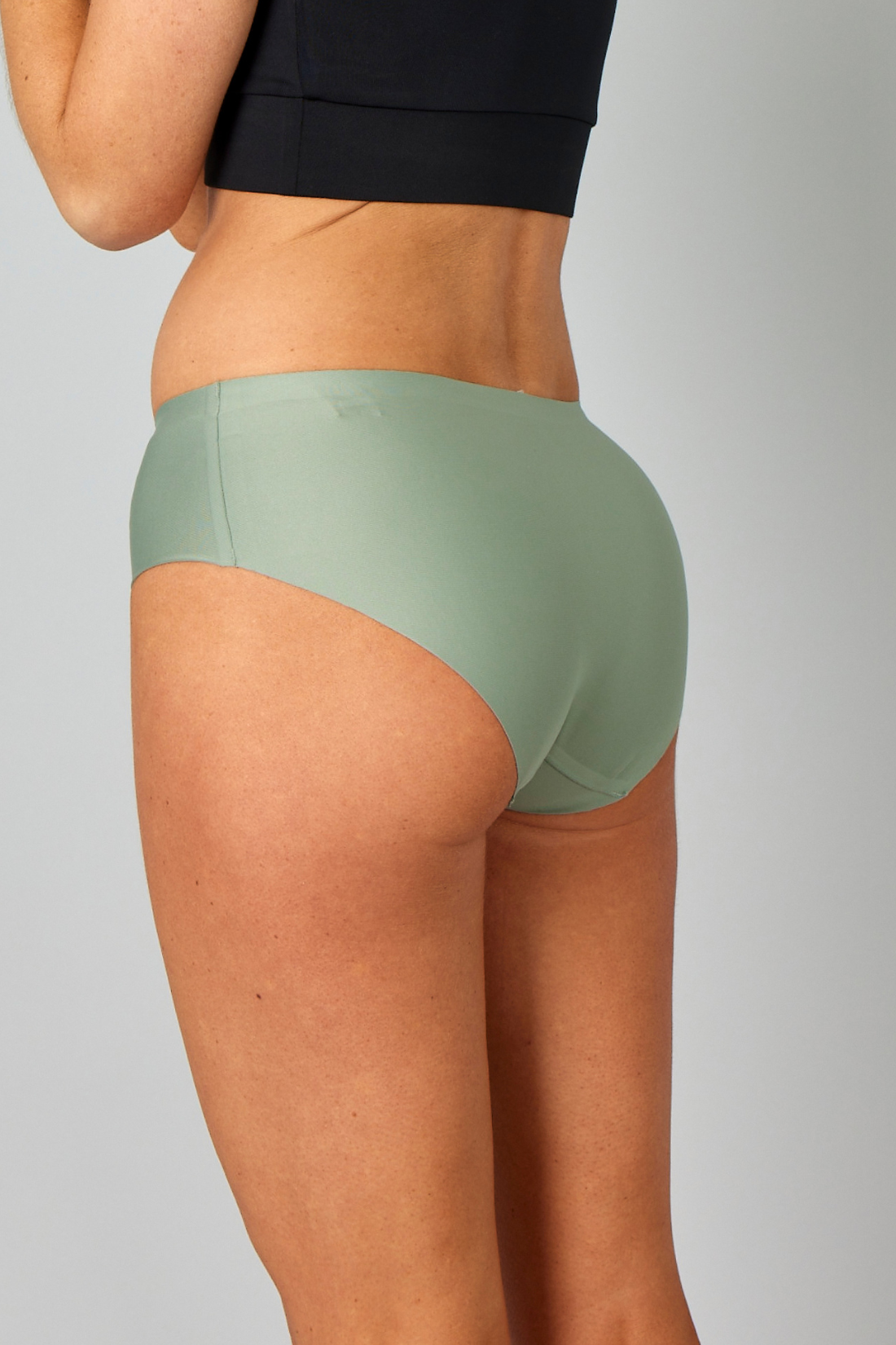 Pure Lime Invisible Microfiber Hipster 2 Pack Hipsters 4601 Dusty Seagreen/Black