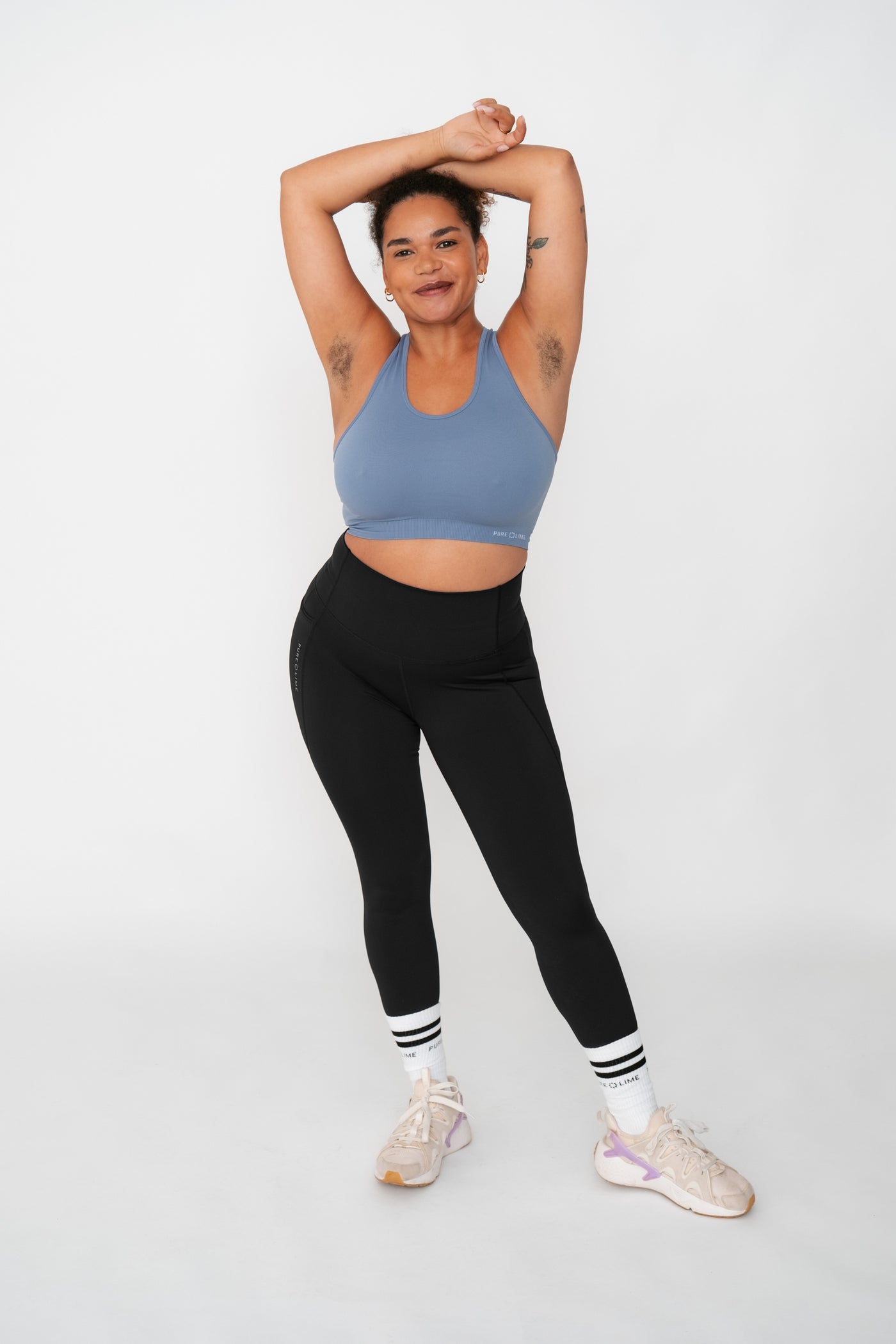 Seamless Bra Top - Dew Blue