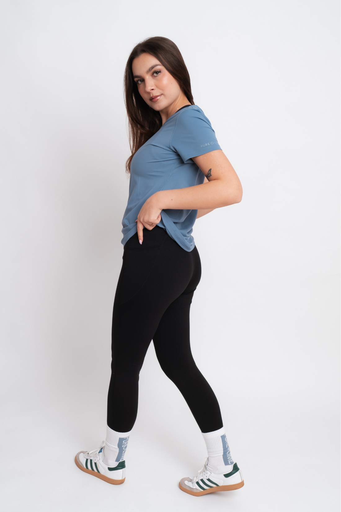 Pure Lime Pure Training Tee Tee 4620 Dew Blue