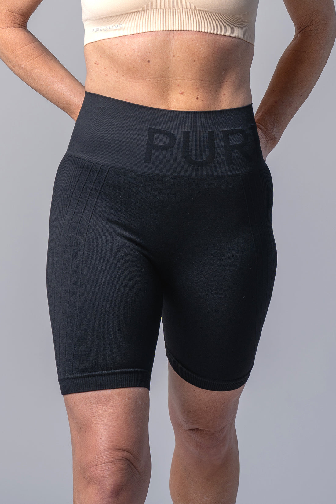 Pure Lime Seamless Shorts Leggings 2000 Black