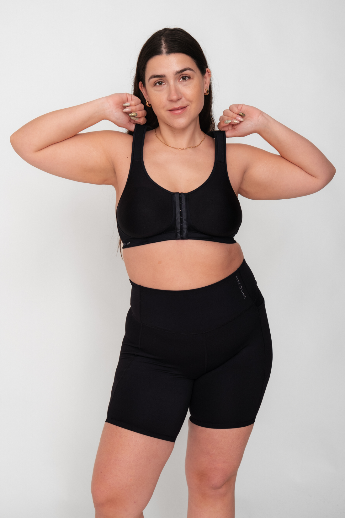 Pure Lime Sports Bra - High Impact Bra 2000 Black