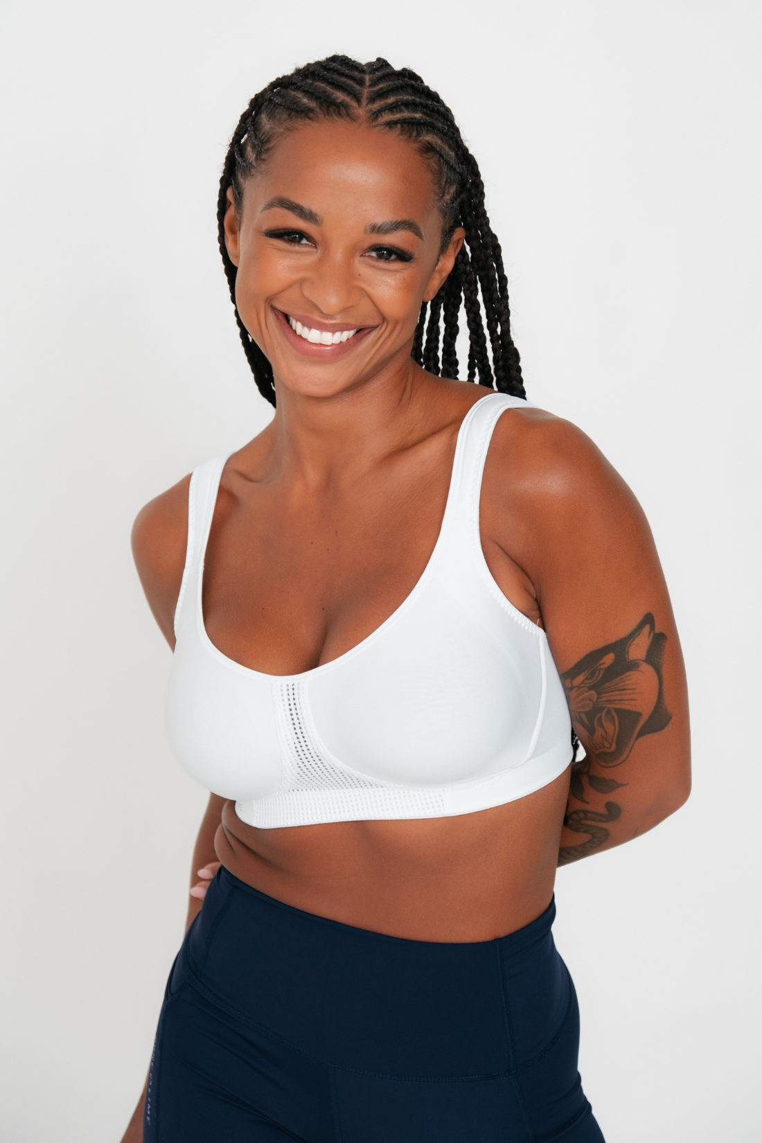 Pure Lime Support Bra High Impact Bra 1000 White