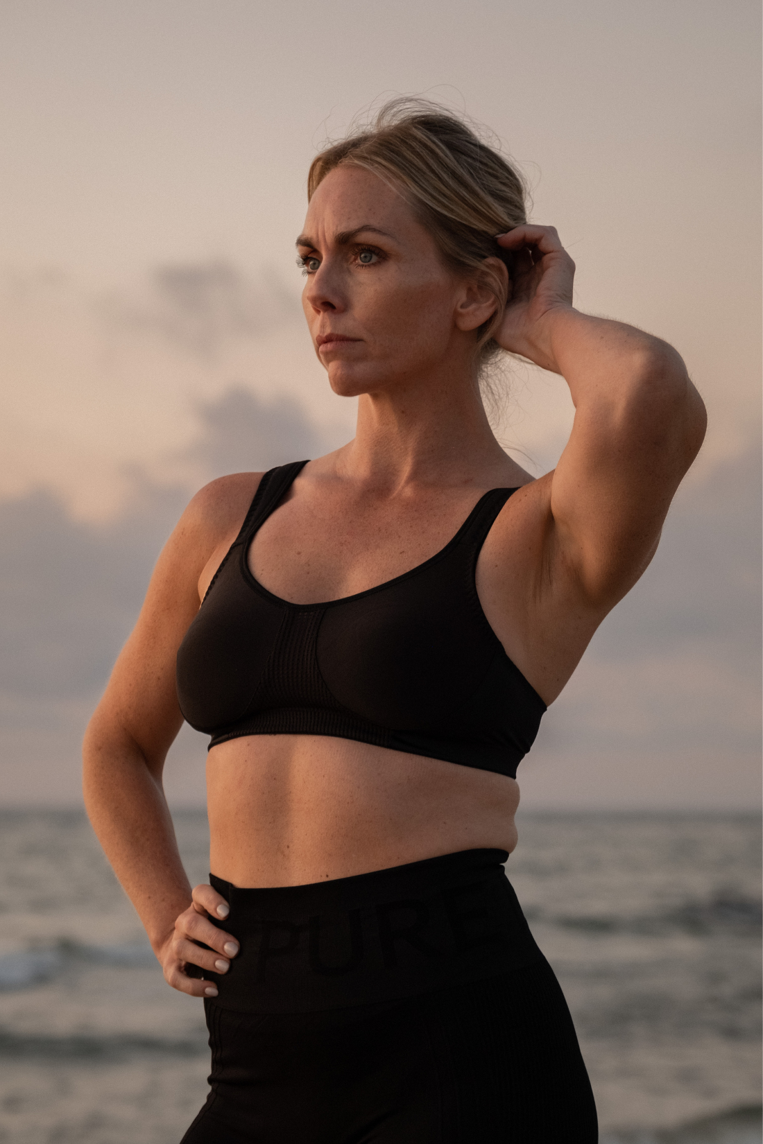 Pure Lime Support Bra High Impact Bra 2000 Black