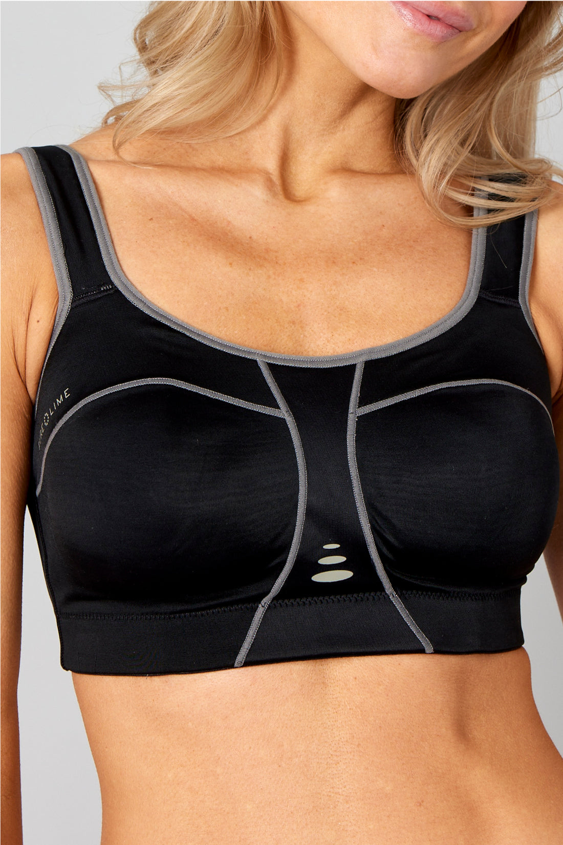 Pure Lime Padded Athletic Bra Bra 2030 Black/Cool Grey