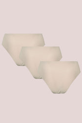 Pure Lime Invisible Brazilian 3 pack Thong 1830 Beige