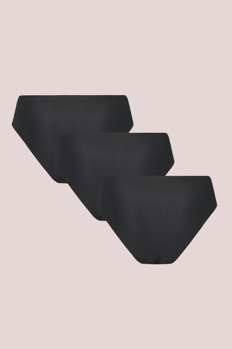 Pure Lime Invisible Brazilian 3 pack Thong 2001 Black/Black