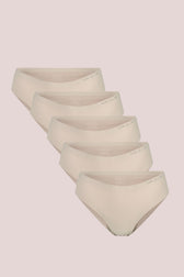Pure Lime Invisible Brazilian 5 pack Thong 1830 Beige
