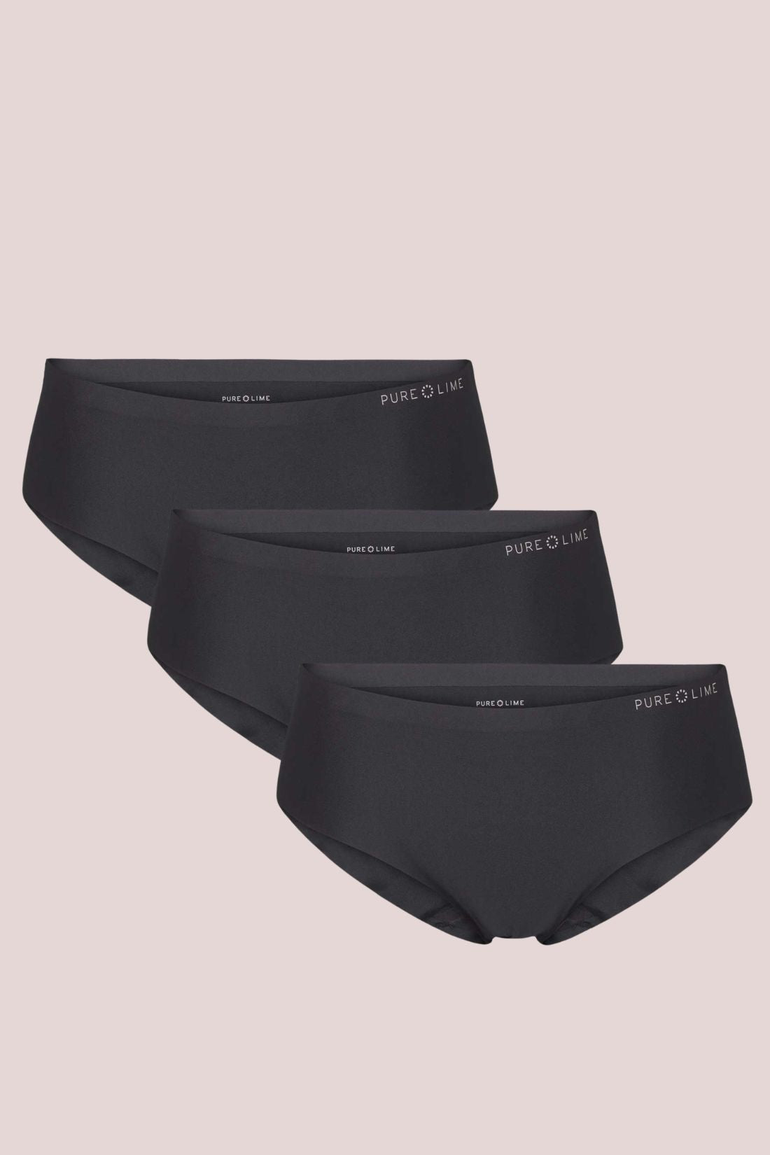 Pure Lime Invisible Hipster 3 pack Hipsters 2001 Black/Black