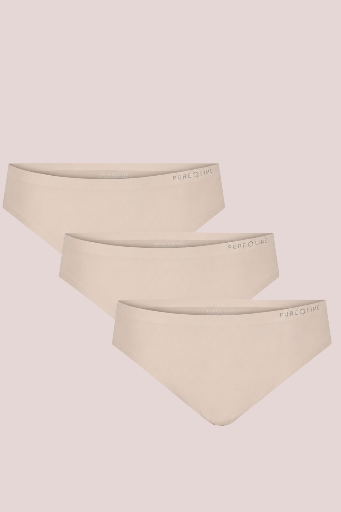 Pure Lime Invisible Thong 3 pack Thong 1830 Beige
