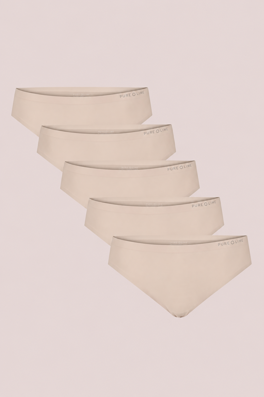 Pure Lime Invisible Thong 5 pack Thong 1830 Beige