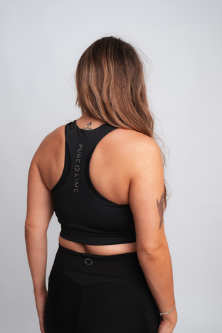 Pure Lime Invisible sports top Bra Top 2000 Black