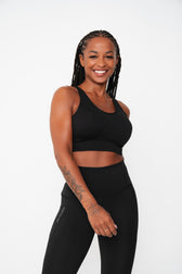 Seamless Rib Top - Black