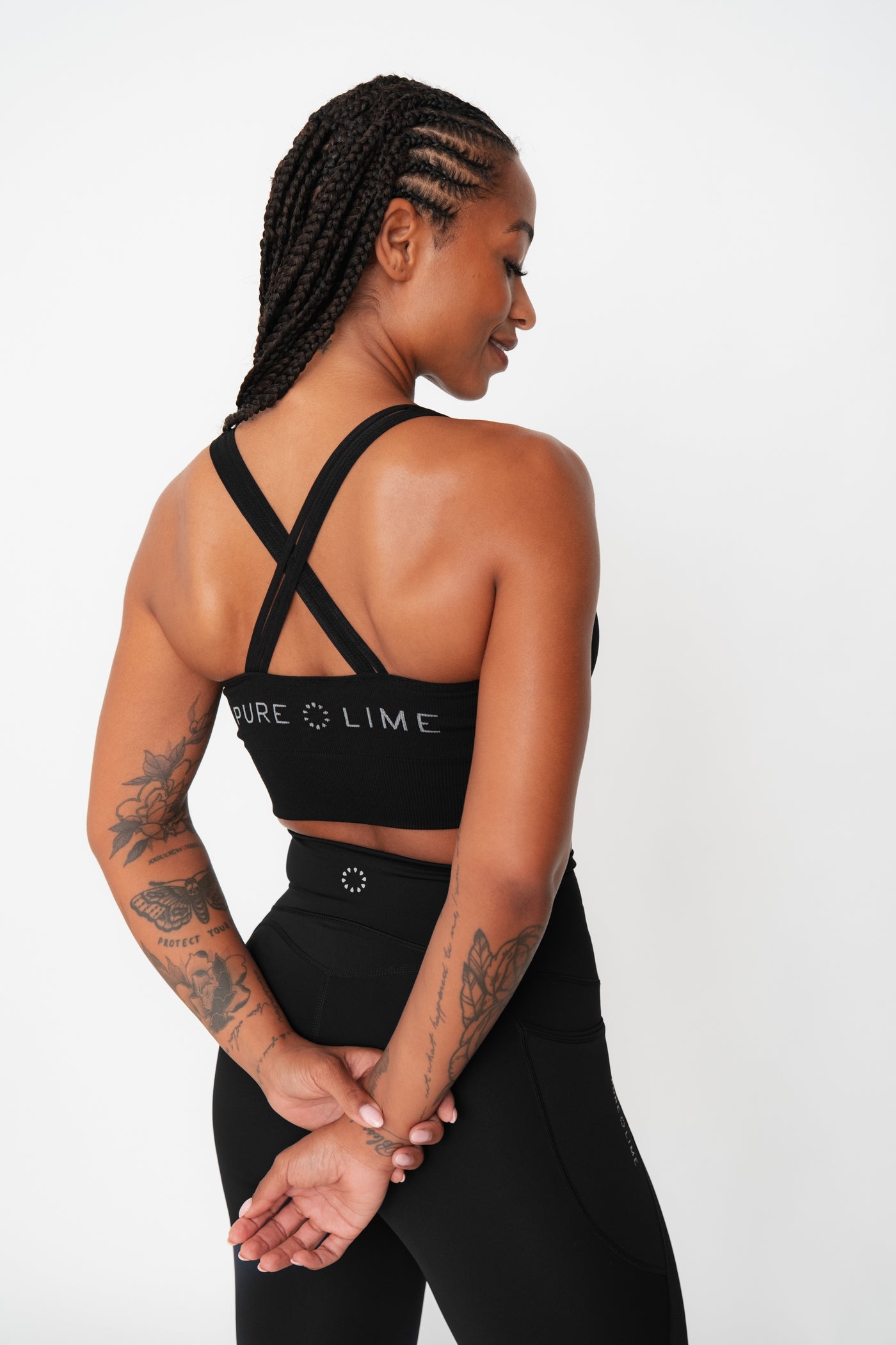 Seamless Rib Top - Black