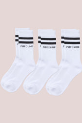 Pure Lime Pure Lime Tennis Sock 3 pack Socks 1000 White