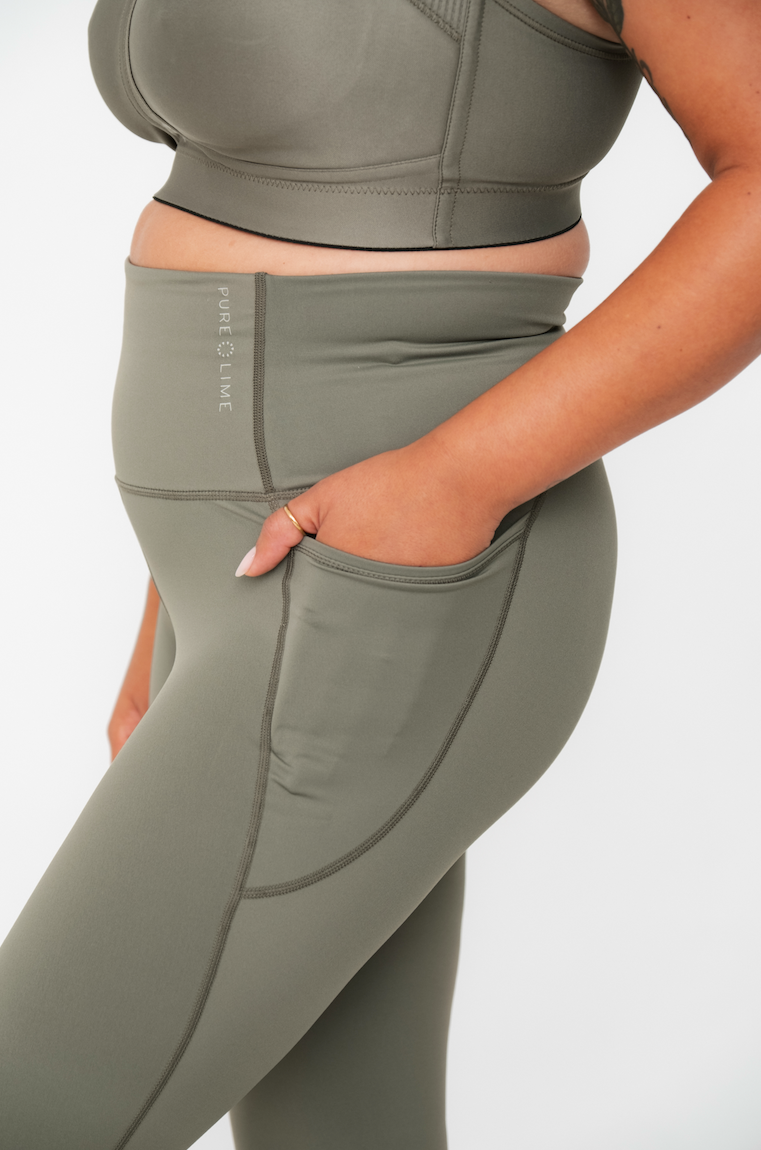 Pure Lime Pure Training Tights Leggings 4615 Smokey Olive