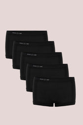 Pure Lime Purelime Recycled Seamless Boxer 5 pack Hipsters 2000 Black