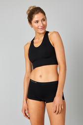 Pure Lime Seamless Rib Top Bra Top 2000 Black