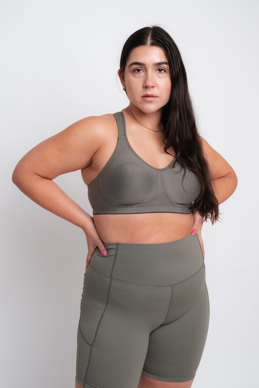 Pure Lime Support Bra High Impact Bra 4615 Smokey Olive