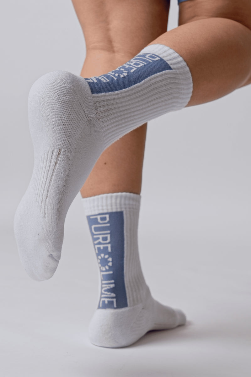 Pure Lime Tennis socks 2-pack Socks 4620 Dew Blue